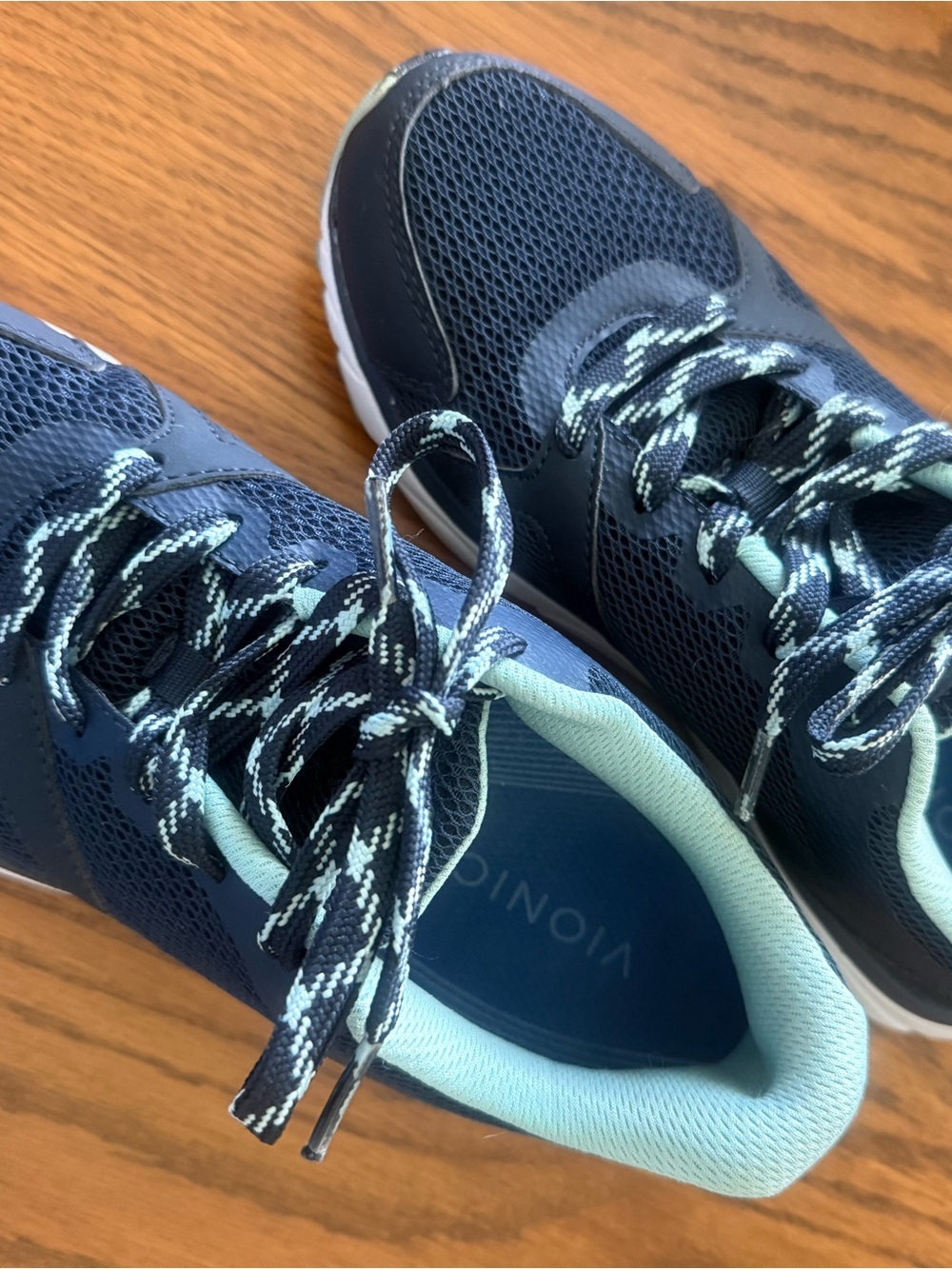 Like new Vionic Navy and Light Blue Lace-Up Sneakers